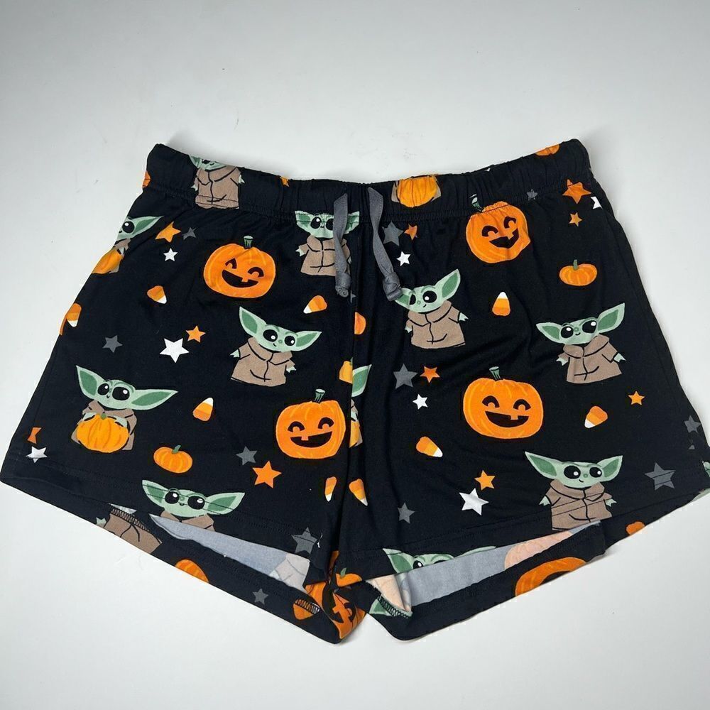 Munki Slumber Halloween Star Wars Baby Yoda Women Pajama Short Size M
